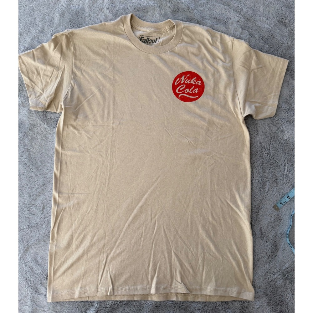 NWOT Fallout Nuka Cola Graphic T-Shirt Mens Med Tan Ripple Junction Video Game